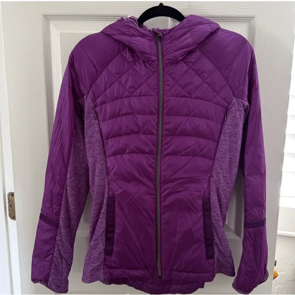 Lululemon Down For A Run Jacket Coat Insulated Puffer Tender Violet 6 Small